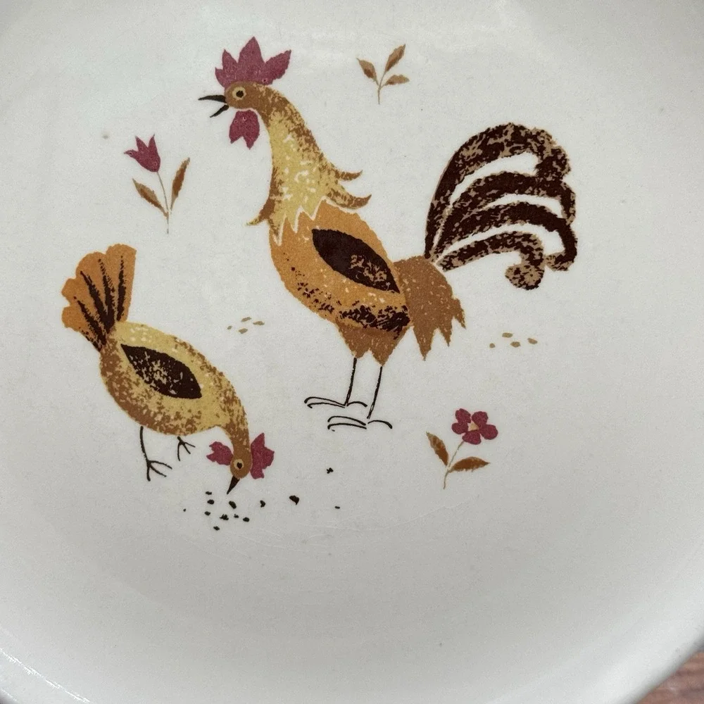 Taylor Smith Taylor Break O Day Rooster Dinner Plate Farmhouse MCM Vintage 1960